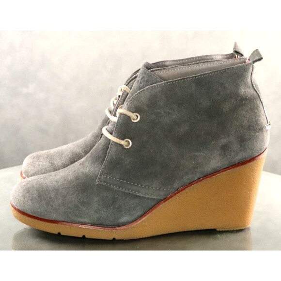 Sperry Top Sider Women's Wedge Boots Size 11 Suede Gray - Picture 2 of 12